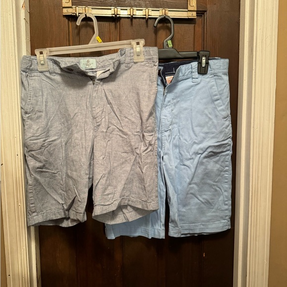 Set of 2 Boys Size 18 Dress Shorts: Gray & Light Blue - Picture 1 of 8